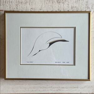 Benjamin Chee Chee framed signed print wall decor “SUN BIRD”